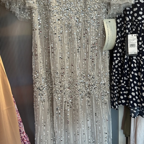 ✔️#63B Brand new with tags Adrianna Papell beaded capelet dress in I it Bscot - Picture 3 of 16